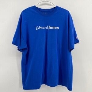 Edward Jones Men's Champion Royal Blue Logo Tee Size XL